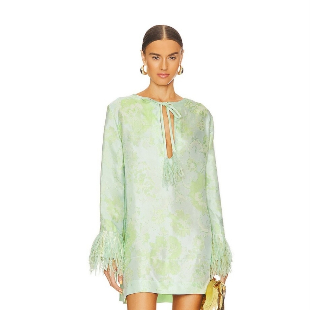Kooreloo Mint Flamingo mini dress